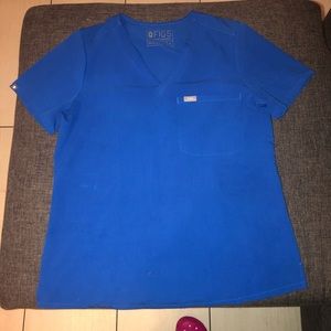 Royal Blue Fig Scrubs top and pants